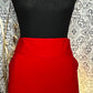 Size 16 red Worthington skirt