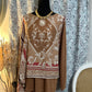 Size 2X DG2 by Diane Gilman blouse has full long sleeve under and one sleeve overlay