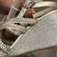 Alex Marie shoes, strappy wedge sandals, champagne size 7.5