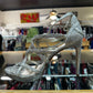 Size 11 Michael Kors silver with gold sparkles heels