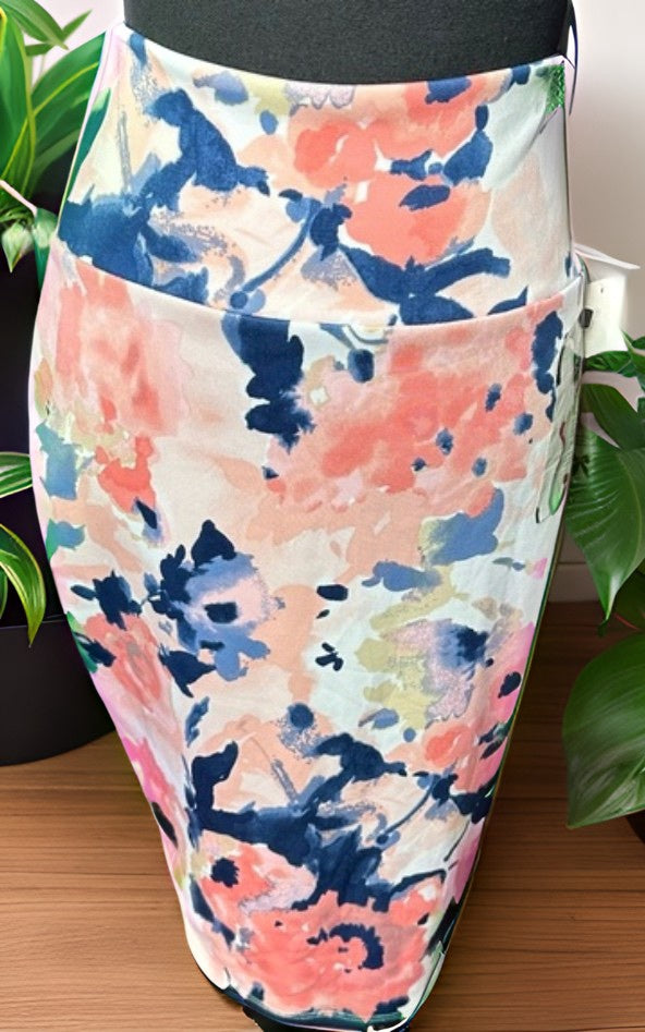 Silhouette NYC sz large flower patterned pencil skirt