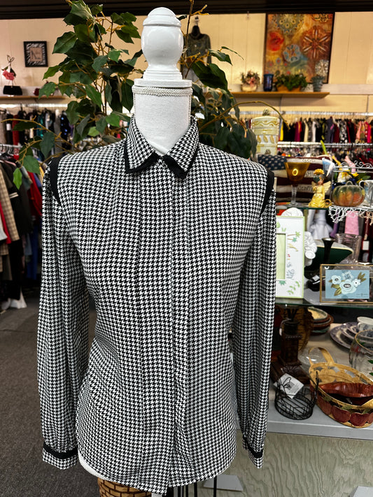 Size 7/8 vintage Jordan houndstooth blouse