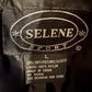 Vintage 90s Selene Sport Black Faux Leather Snakeskin jacket and sleeveless sheath dress