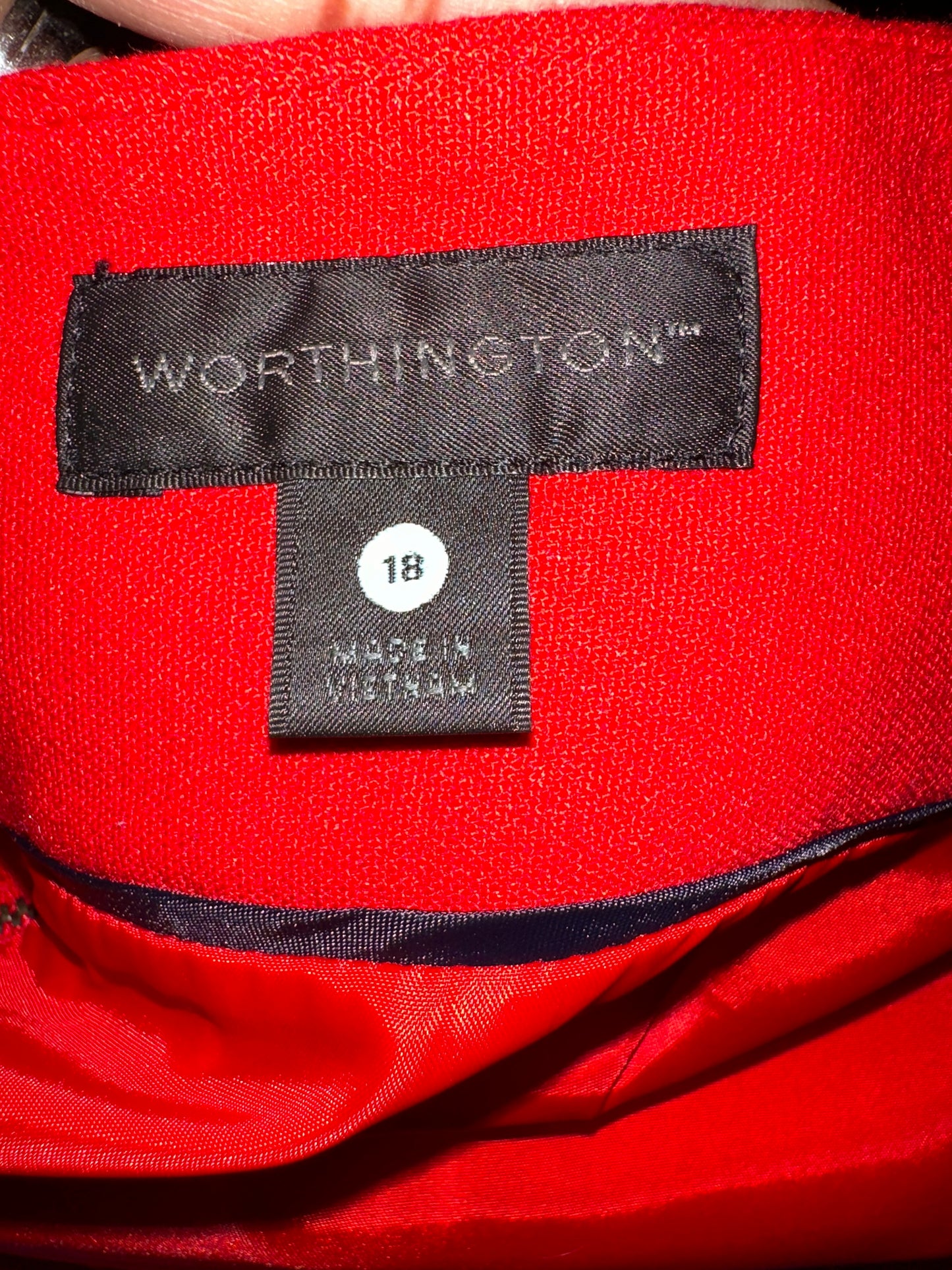 Size 16 red Worthington skirt