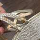 Alex Marie shoes, strappy wedge sandals, champagne size 7.5