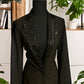 Size L (juniors fit) black formal blazer with sequins