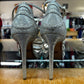 Size 11 Michael Kors silver with gold sparkles heels