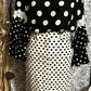 Size small black and white polka dot NWT blouse