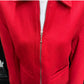 Argee sz L(14-16) red wool vintage blazer