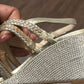 Alex Marie shoes, strappy wedge sandals, champagne size 7.5