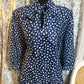 Approximately a size XL blue and white blouse 3/4 sleeve