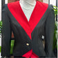 Vintage size 12 black and red blazer