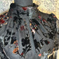 Size L Guthern Floral Burnout Top - Black EUC