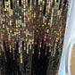 Size 3X black and gold sequined tank with sold black back