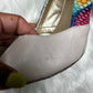 Size 11M Audrey Brooke nude colorful snakeskin pumps