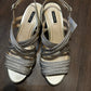 Alex Marie shoes, strappy wedge sandals, champagne size 7.5