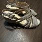 Alex Marie shoes, strappy wedge sandals, champagne size 7.5