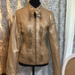 Size medium gold faux leather jacket