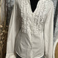 Size L white tuxedo blouse