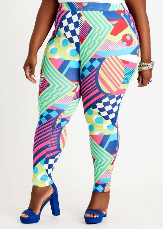 Size 22/24 NWT Ashley Stewart colorful leggings