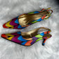 Size 9M  EY Boutique colorful heels