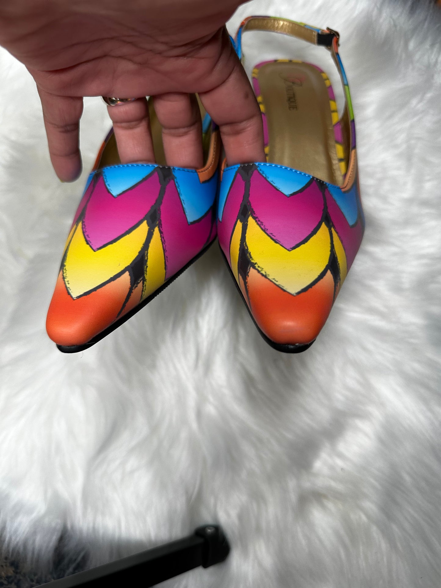 Size 9M  EY Boutique colorful heels