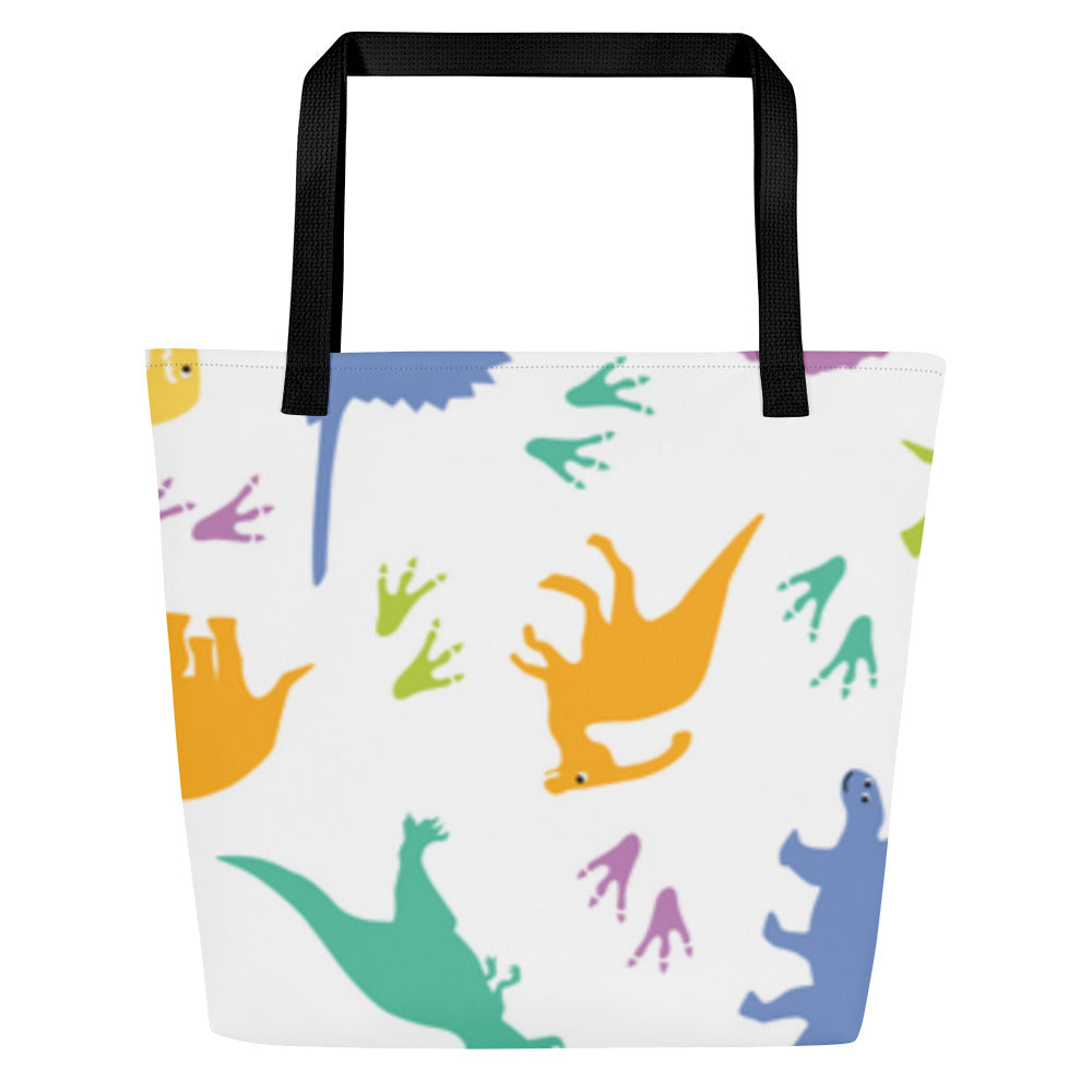 Dinasour All-Over Print Large Tote Bag