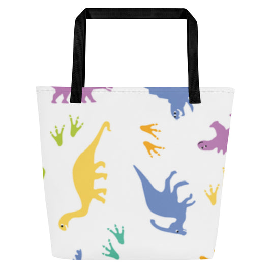 Dinasour All-Over Print Large Tote Bag