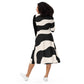 All-over print long sleeve midi dress