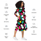 NEW Multi Print polka dot long sleeve midi dress