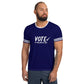 VOTE - Blue and White All-Over Print Men's Athletic T-shirt