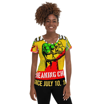 Liberation Day All-Over Print Women's Athletic T-shirt