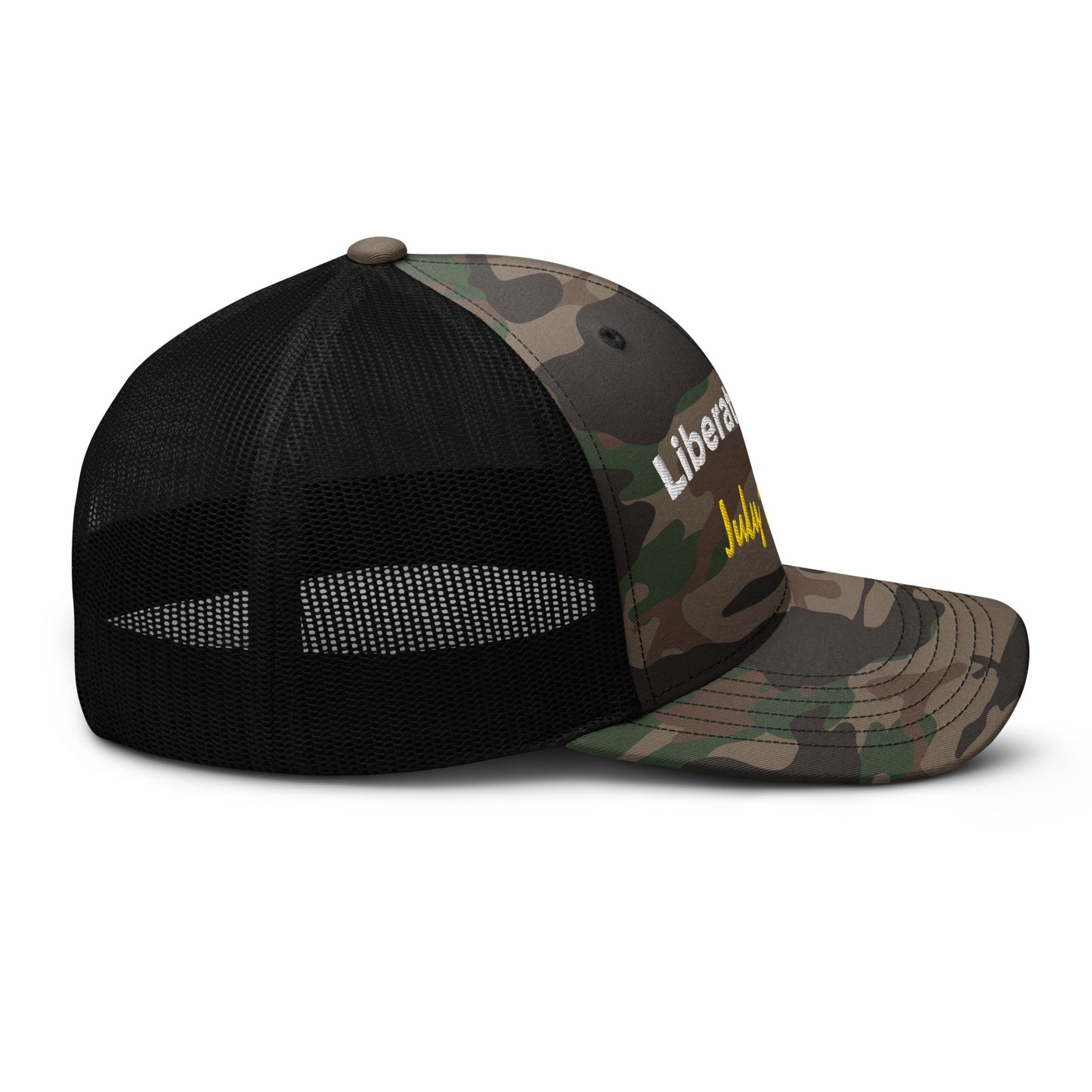 Liberation Day Camouflage trucker hat