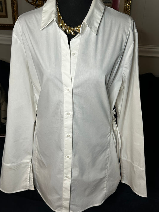 Size XL Worthington white blouse with side