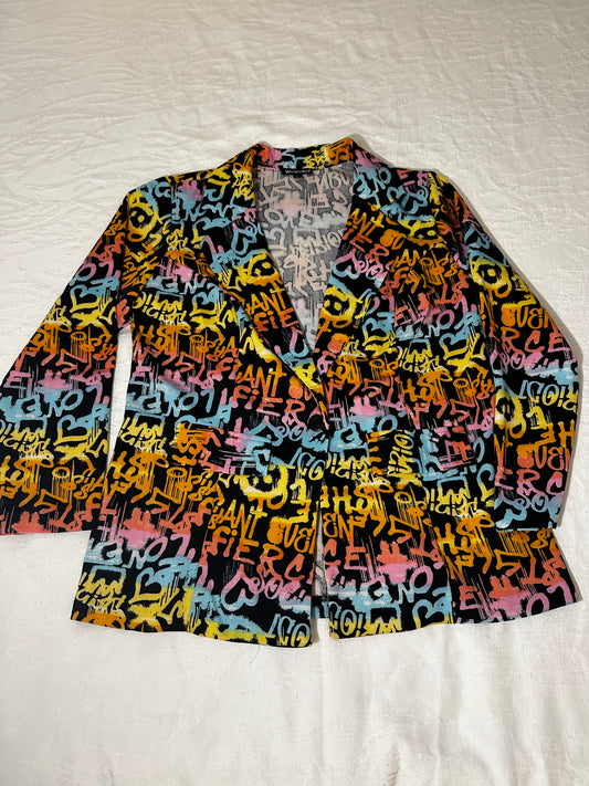 Size 1X colorful blazer