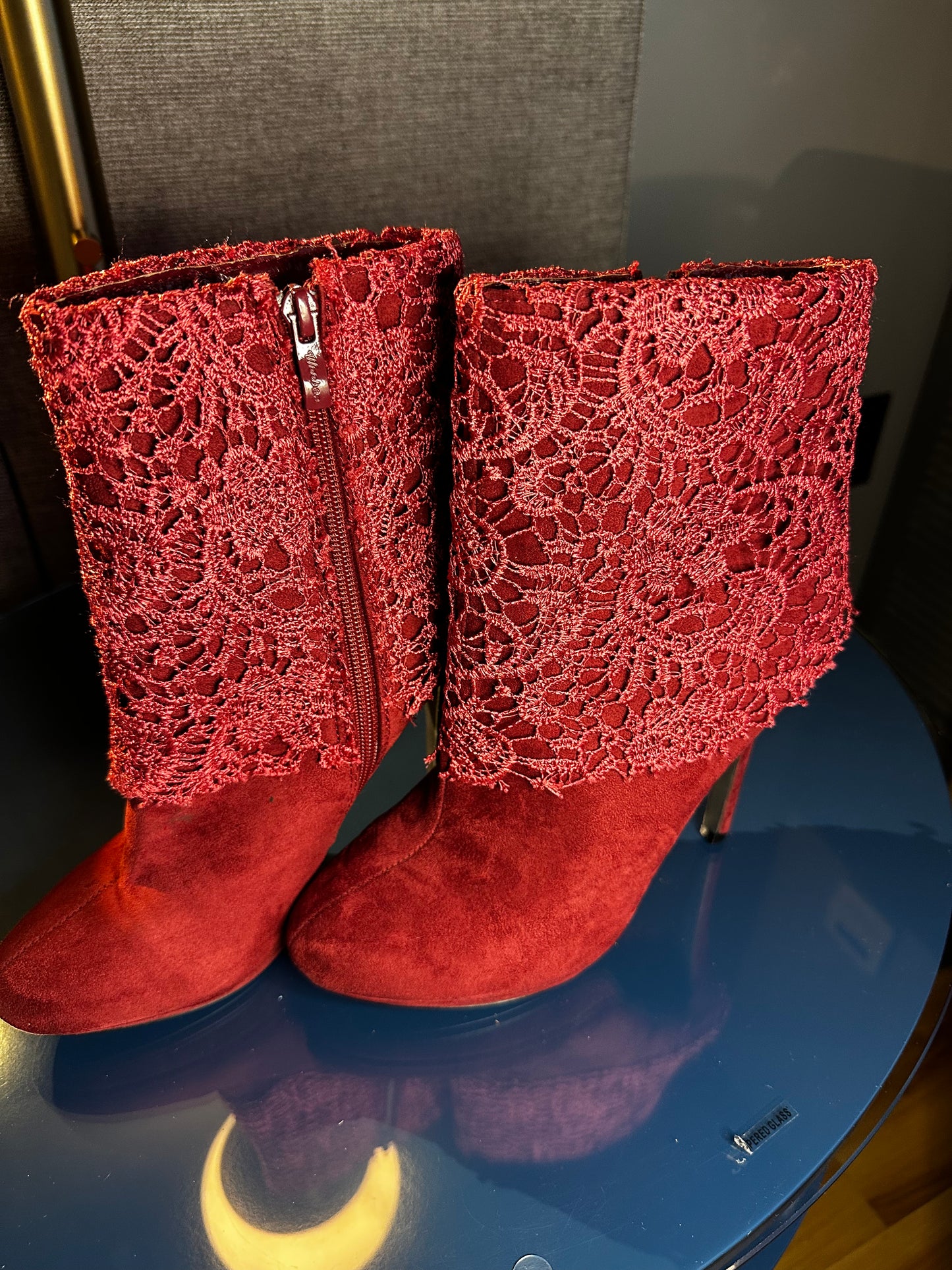 Size 8.5 Burgundy Weeboo Cora Bootie