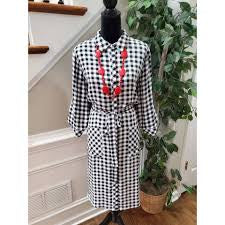 Size 14 The Limited black black and white checkered dress