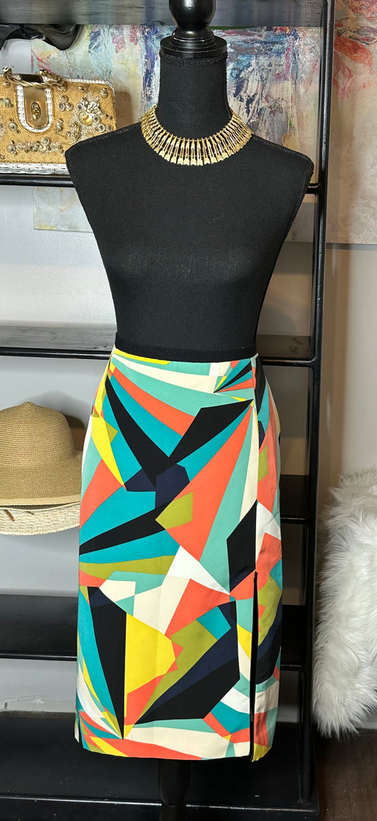 Size 16 Worthington geometric shapes multi color skirt