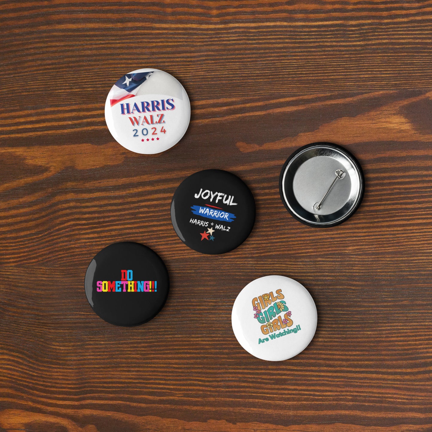 Kamala Walz 2024 Set of pin buttons