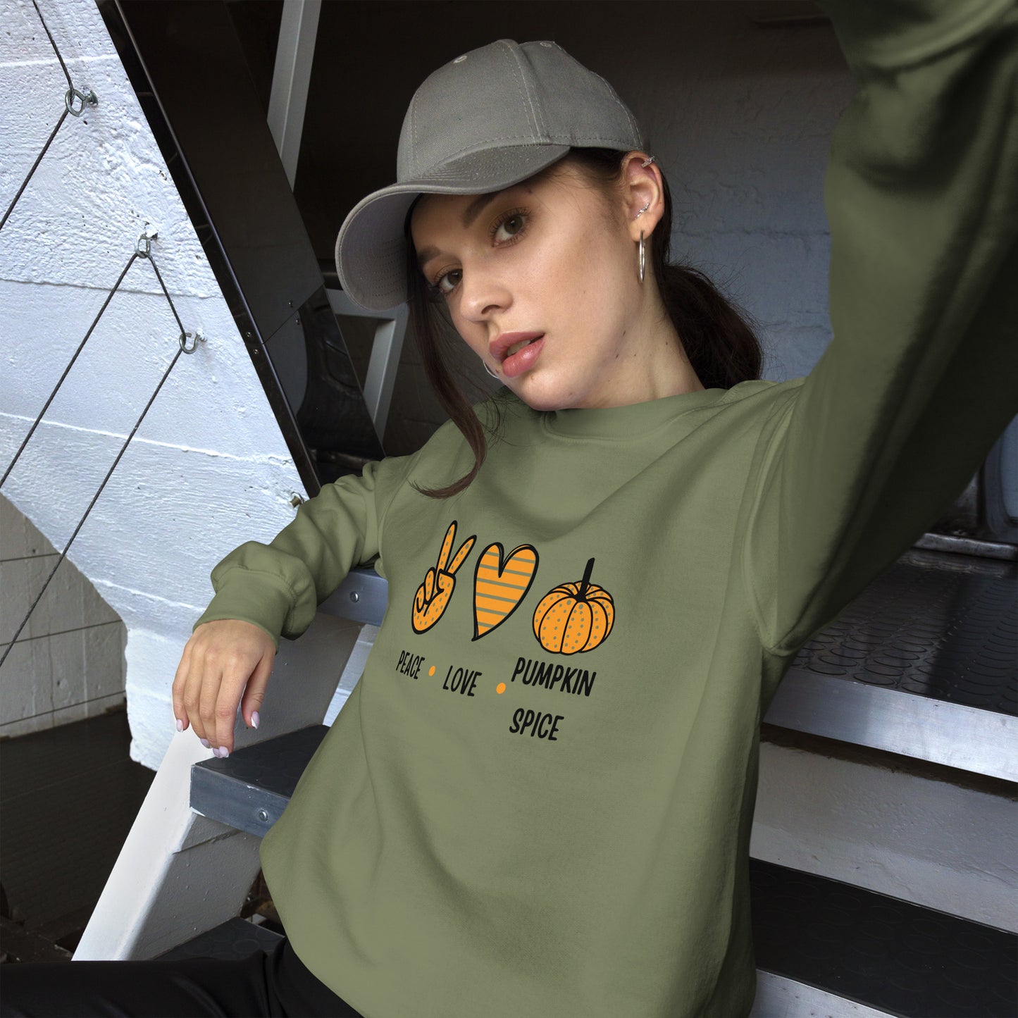 NEW Peace Love Pumpkin Spice Unisex Sweatshirt