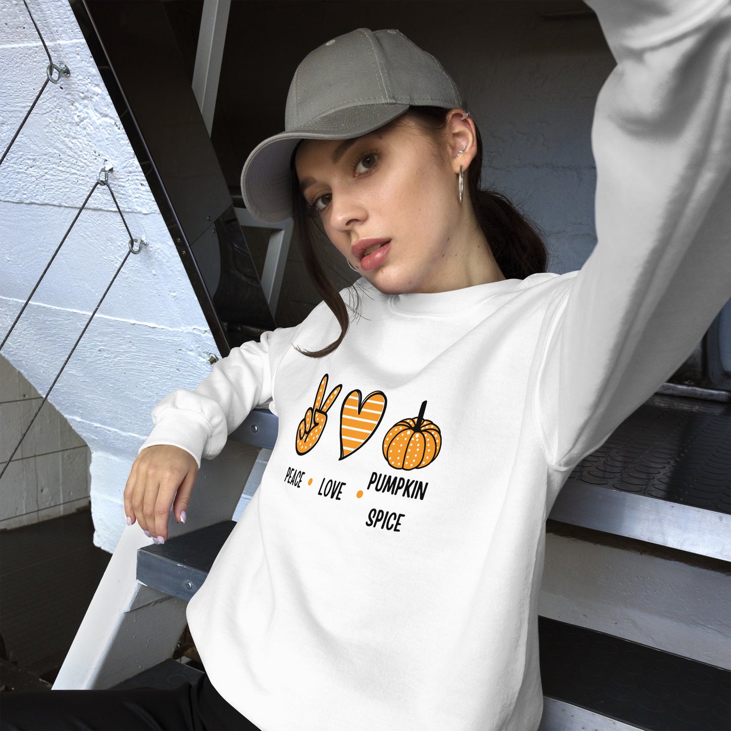 NEW Peace Love Pumpkin Spice Unisex Sweatshirt