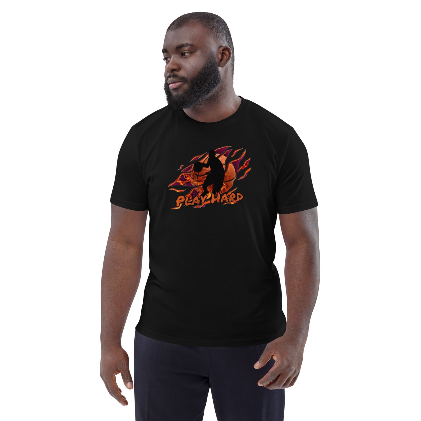 New Play Hard Basketball Unisex organic cotton t-shirt