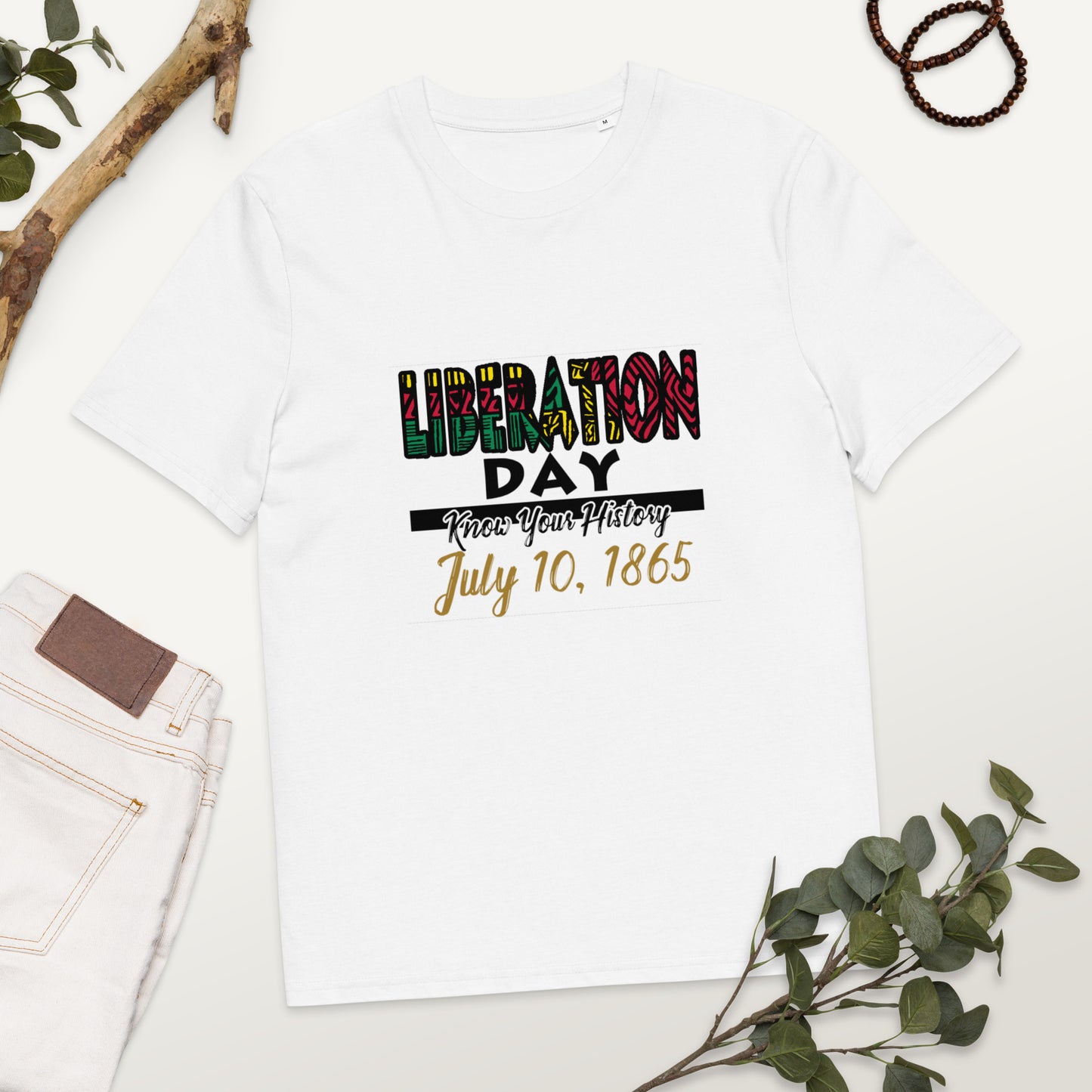 Size S to 5XL Liberation Day Unisex ORGANIC cotton t-shirt