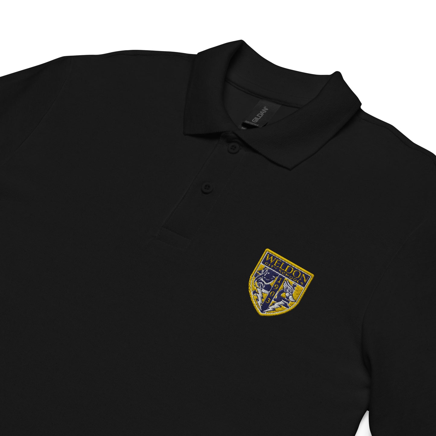 Weldon City Schools Logo only Unisex pique polo shirt