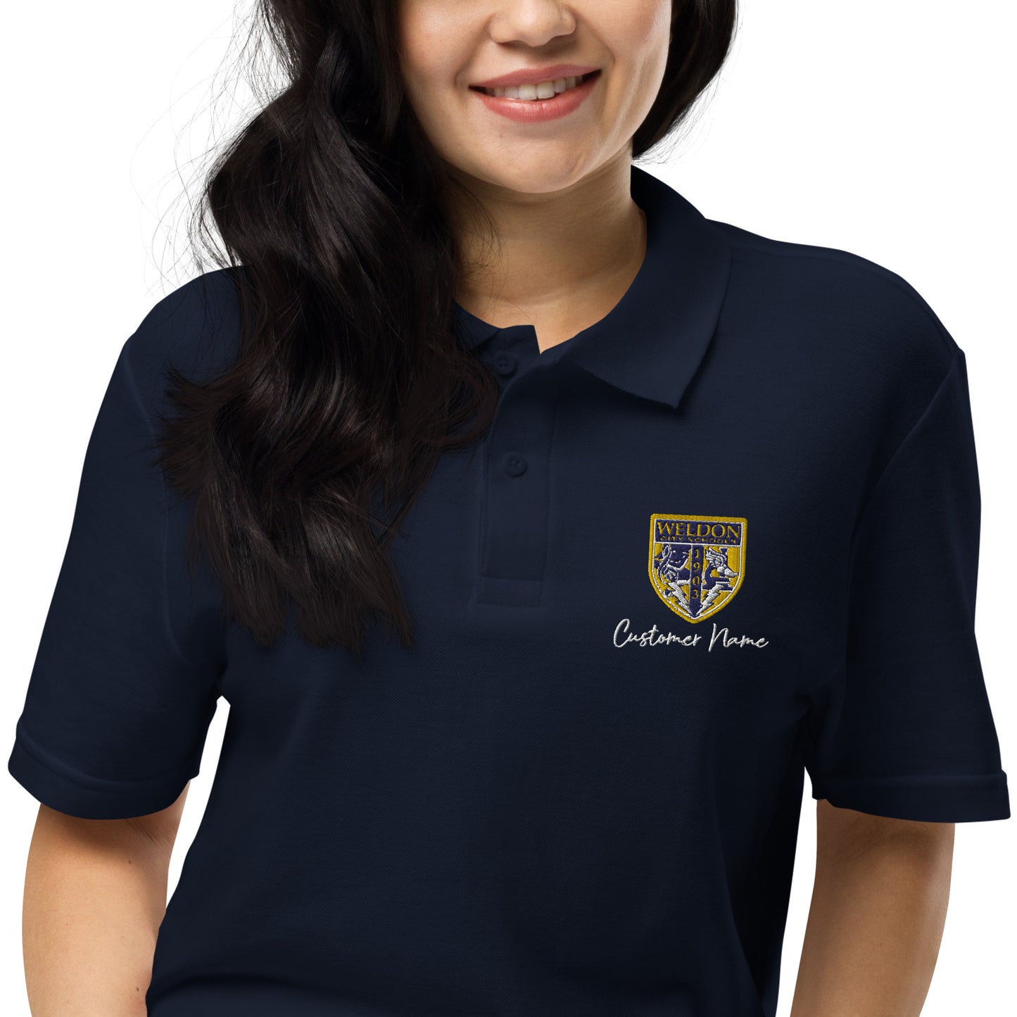 Weldon City Schools Unisex pique polo shirt