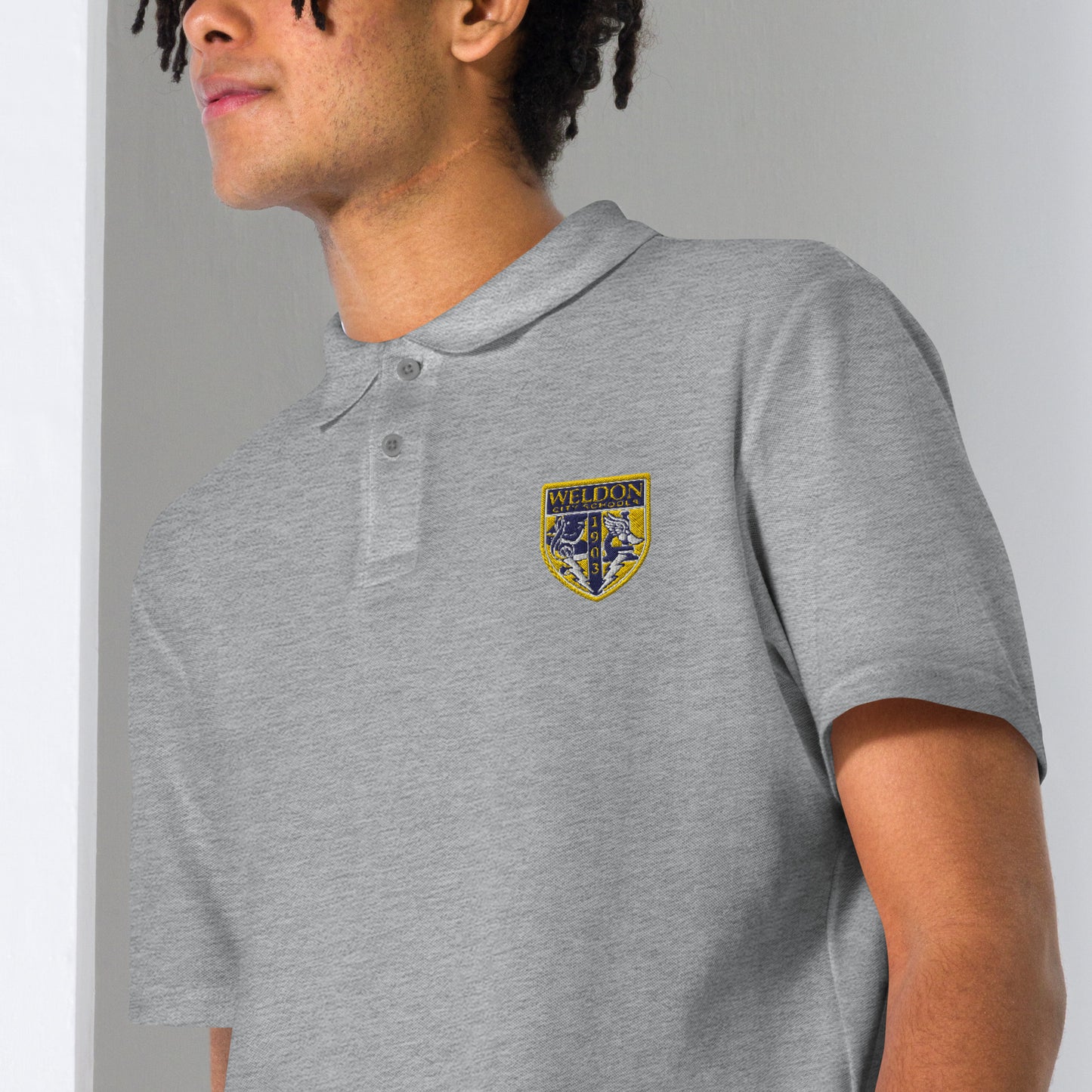 Weldon City Schools Logo only Unisex pique polo shirt