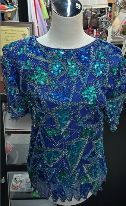 Size Medium vintage sequined top