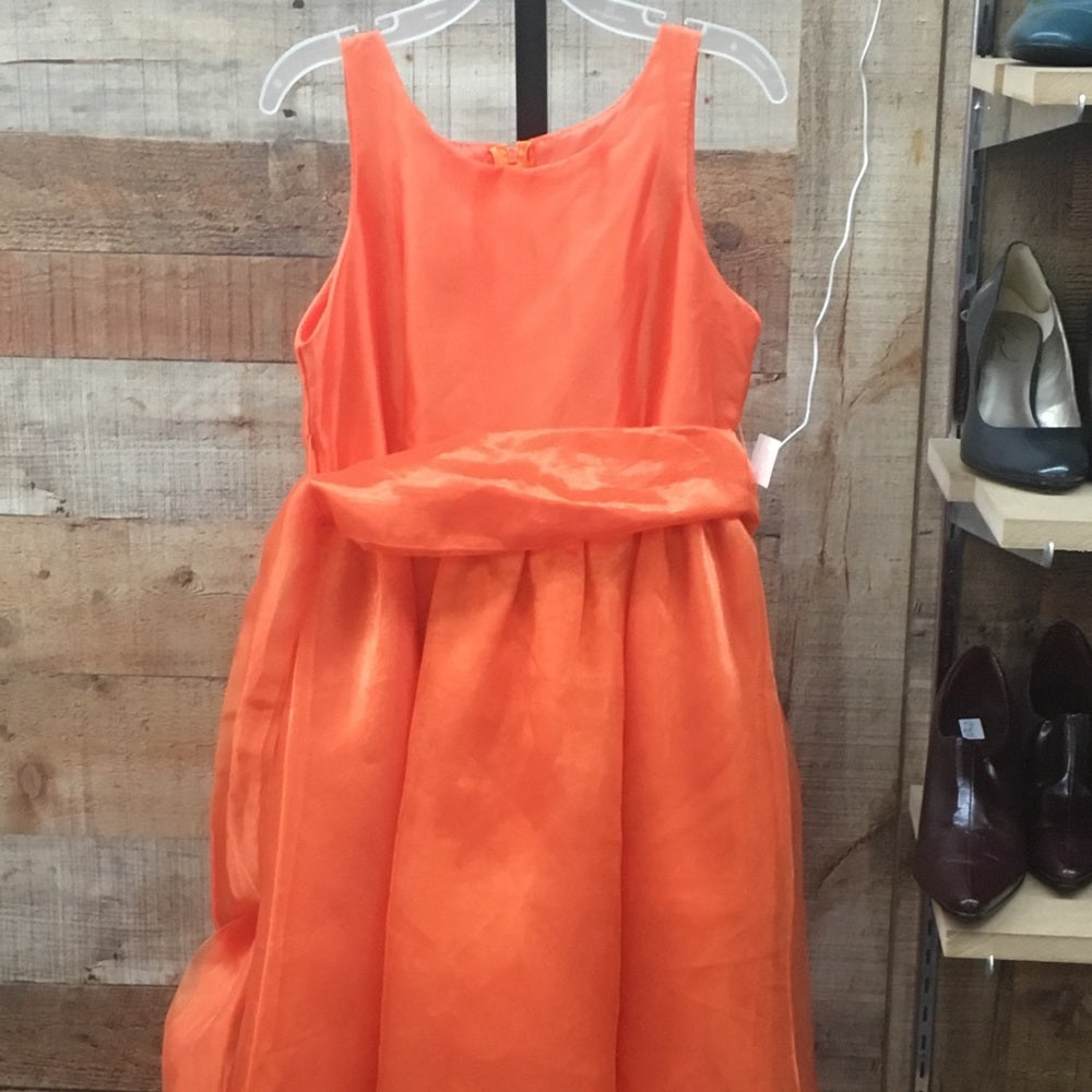 Sophia Young  size 10 orange kids dress