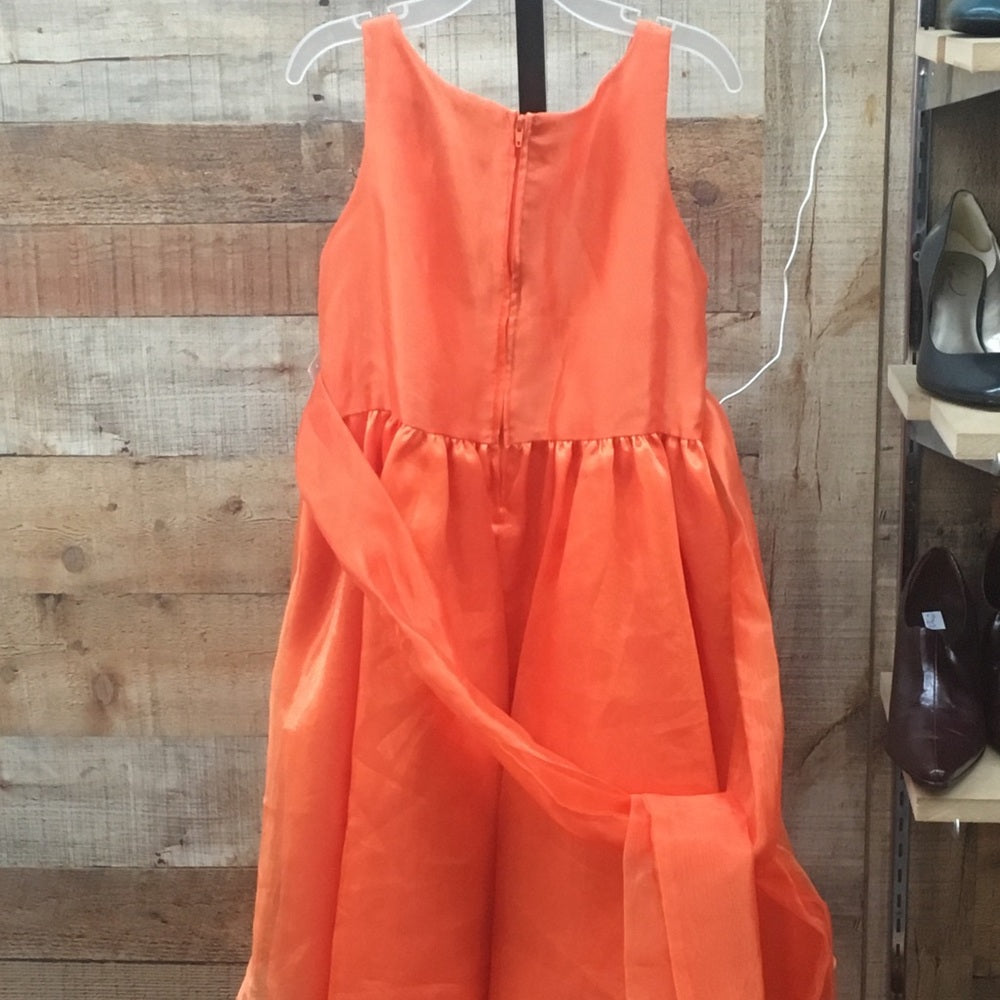 Sophia Young  size 10 orange kids dress