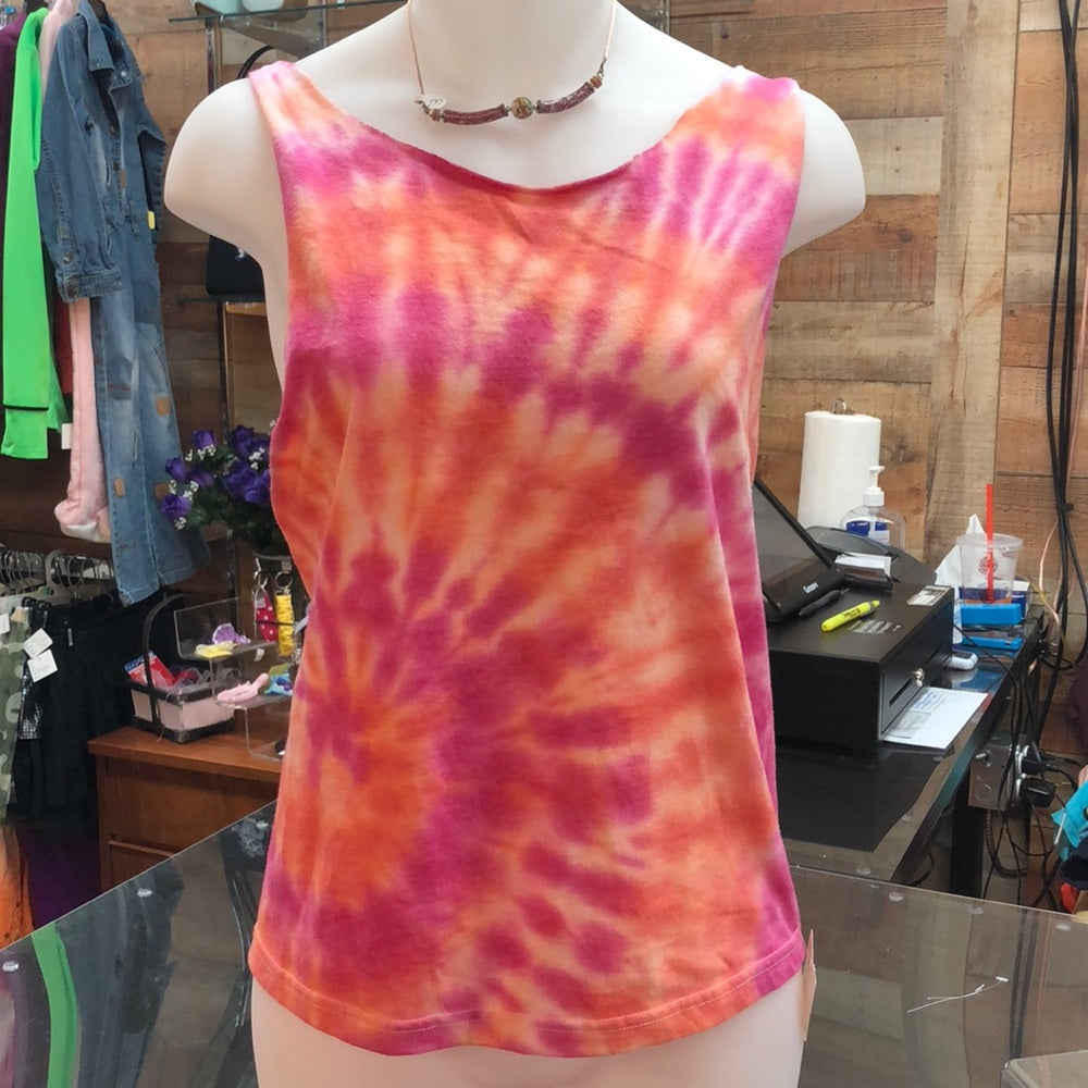 Pink and orange  tie dye top